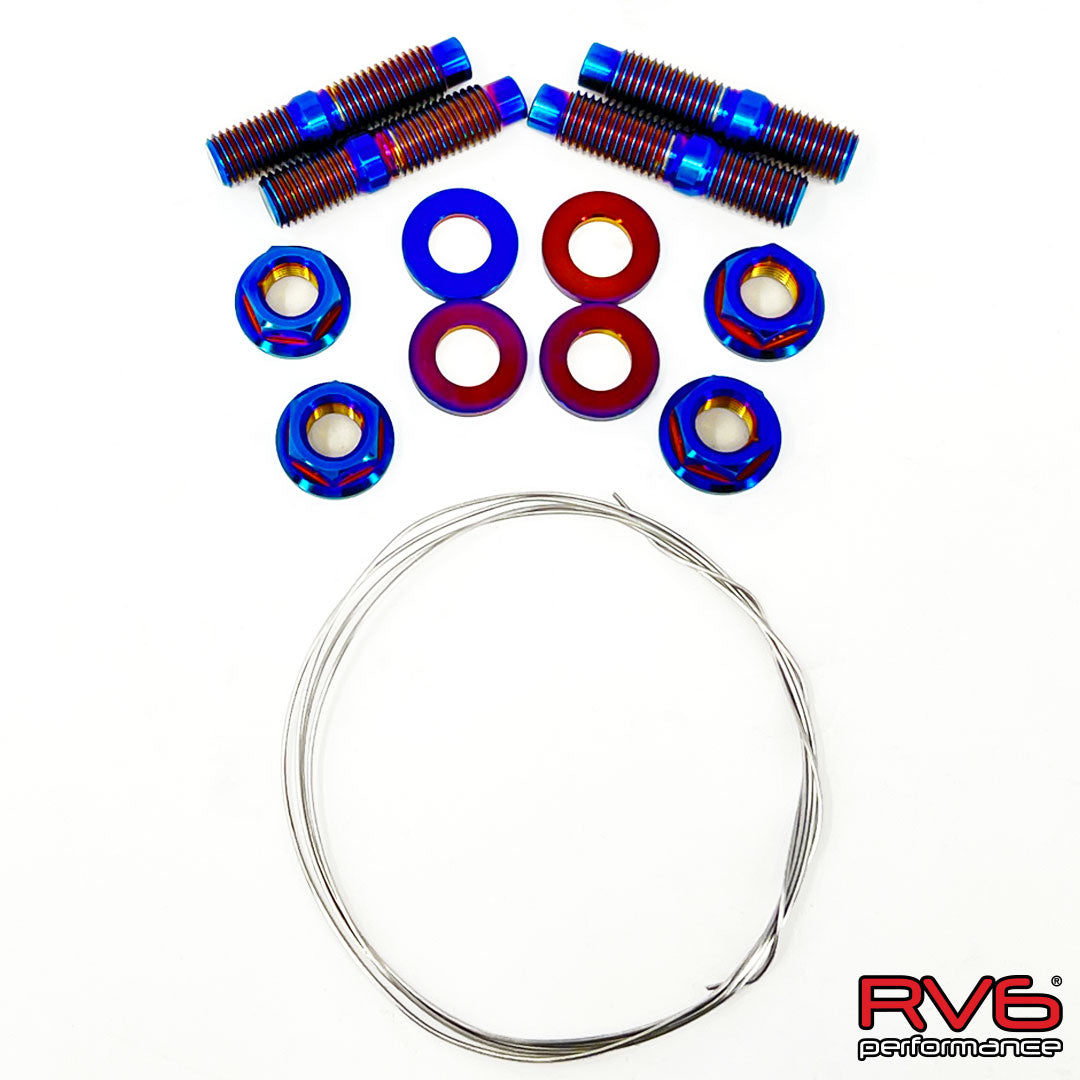 RV6 Titanium Stud Kit for turbocharger to downpipe connection